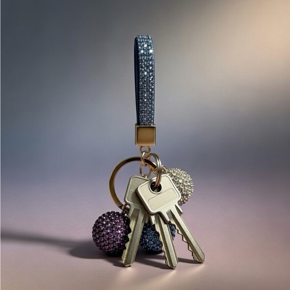 Accessories - Sparkling Keychain with Blue and Purple Accents
